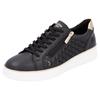 Plateausneaker REMONTE, Damen, Gr. 37, gold (schwarz, goldfarben), Leder, Lederimitat, kontrastfarbene Details, sportlich, Schuhe, Freizeitschuh, Schnürer, Halbschuh mit Perforation