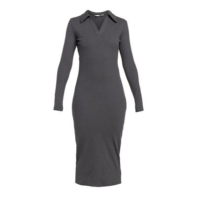 Strickkleid ROXY "Taking Side", Damen, Gr. L, US-Größen, grau (phantom), 58% Baumwolle, 39% Polyester, 3% Elasthan, Kleider Image
