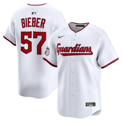 Cleveland Guardians Nike MLB Limited Heimtrikot – Weiß – Shane Bieber – Herren Image