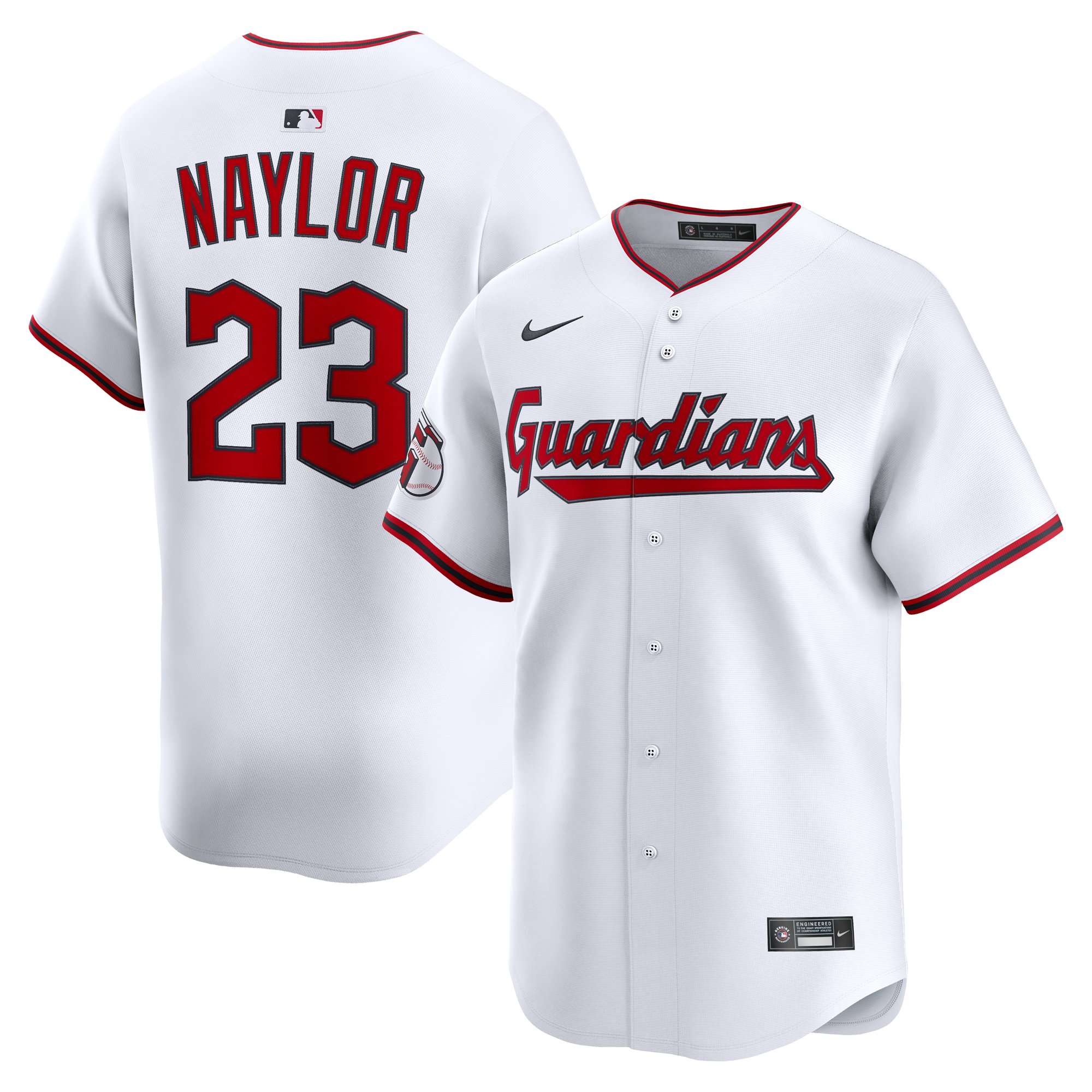 Cleveland Guardians Nike MLB Limited Heimtrikot – Weiß – Bo Naylor – Herren Image
