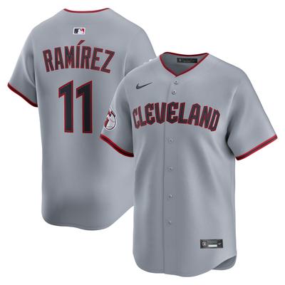 Cleveland Guardians Nike MLB Limited Road-Trikot – Wolkengrau – Jose Ramírez – Herren Image