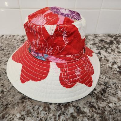 Coach Accessories | Coach Poppy Floppy Hat 2989 Nwt P/S Bucket Sun Beach Hat | Color: Red/White | Size: Os