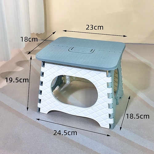 Kunststoff faltbarer kleiner Hocker Camping tragbarer Schuhwechselhocker kreativer Mini Outdoor tragbarer Klapphocker für den Heimgebrauch Image