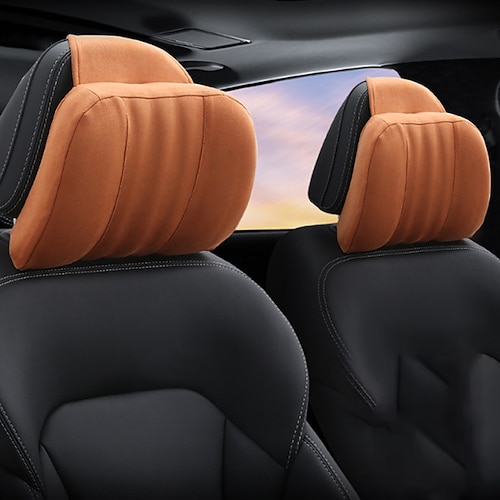 Universal Auto Nackenkissen Kopfstütze Ultraweiches verstellbares Kissen für Autositz Kopfstütze Nacken Autozubehör 1St Image