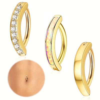 TEMU 3pcs 14g Pins For Women's Synthetic Zirconia Set