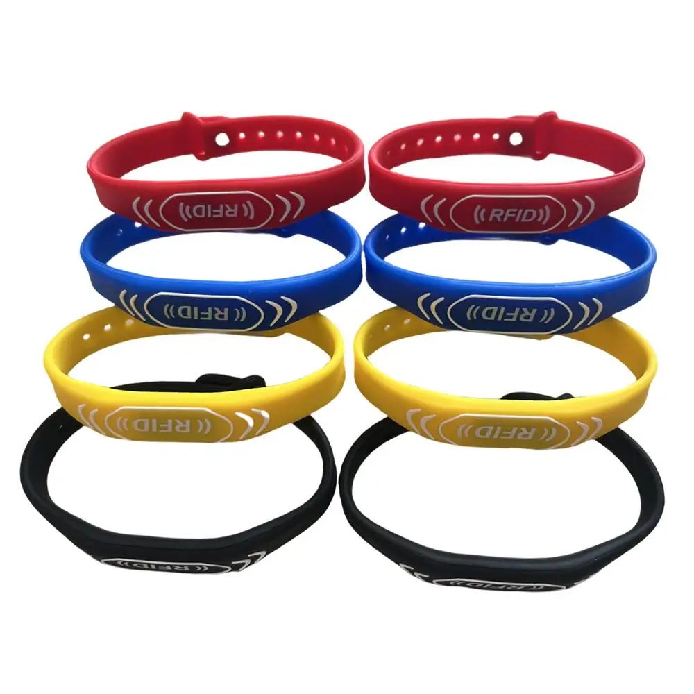 10/20/100 Stücke 125 KHZ EM4305 T5577 5200 ID Wiederbeschreibbare Wasserdichte Armband RFID Silikon Band Armband Leere Daten Schlüsselanhänger Karte Image