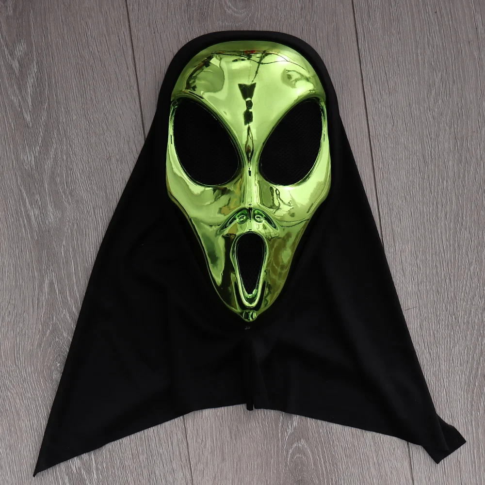 Grüne Alien UFO Maske Cosplay Aliens Monster Kunststoff Helm Halloween Karneval Maskerade Dress Up Party Erwachsene Kinder Kostüm Requisiten Image