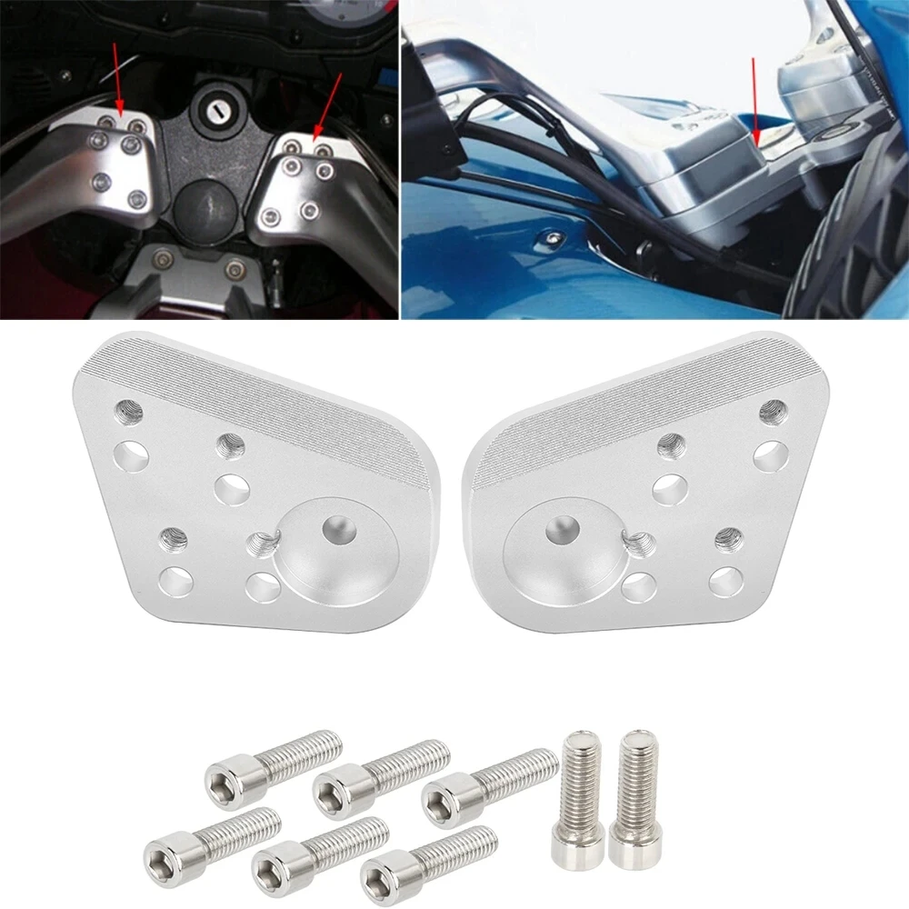 Motorrad paar Silber Aluminium Lenker Riser für BMW R1200RT 05-13 R1150RT 01-03 R1100RT 94-01 R1100R 95-00 R1150R 01-06 Image