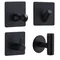 Crochet Mural en Alliage d'Aluminium Noir pour Robe, Porte-Serviettes pour Manteau de Maison, Accessoire Auto-Adhésif Antirouille pour Quincaillerie de Cuisine