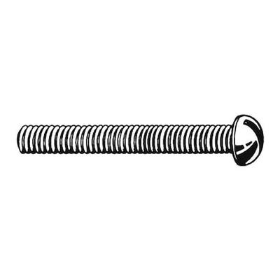 ZORO SELECT U24210.025.0200 1/4"-20 x 2 in Slotted Round Machine Screw, Zinc