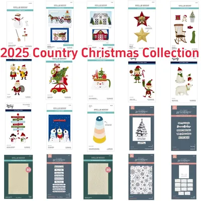 Snowman Tree Bear Mouse Metal Cutting Dies Hot Foil for DIY Making Gift Card Scrapbook Embossed Craft Template 2025 Christmas