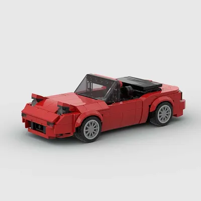 City Race Miata MX-5 NA MOC Car Convertible Speed Champions Super Race F1 Vehicle Model Building