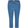 7/8-Hose KJBRAND "Betty", Damen, Gr. 48, N-Gr, blau (denim bleached), Denim/Jeans, Obermaterial: 71% Baumwolle, 25% Polyester, 4% Elasthan, unifarben, casual, regular fit 7/8-Länge, Hosen, in großen Größen