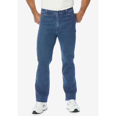 Men's Big & Tall Super stretch jeans by KingSize in Medium Stonewash (Size 64 40)