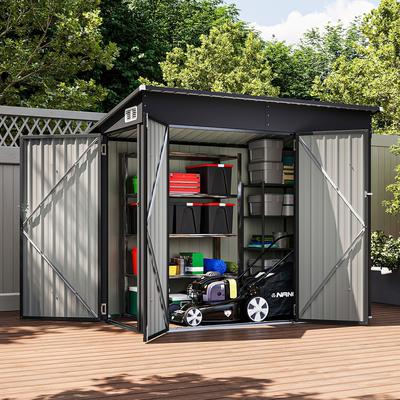 oneinmil Outdoor Metal Lean to Storage Shed with Vents
