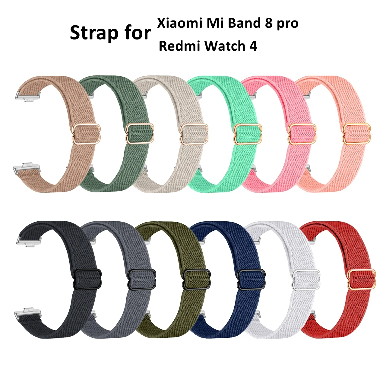 Elastische Schlaufe für Xiaomi Mi Band 8 Pro Armband Nylon Armbänder Uhren armband für Redmi Uhr 4/Xiaomi Mi Uhr 8 Pro Uhren armband Image