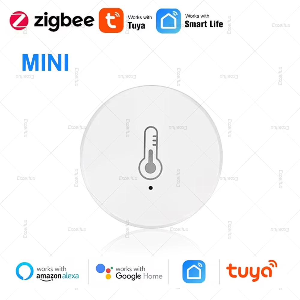 Tuya Zigbee 3.0 Temperatur- und Luftfeuchtigkeitssensor, Fernüberwachung über die Smart Life App, batteriebetrieben, funktioniert mit Alexa Echo Yandex Z2M Image