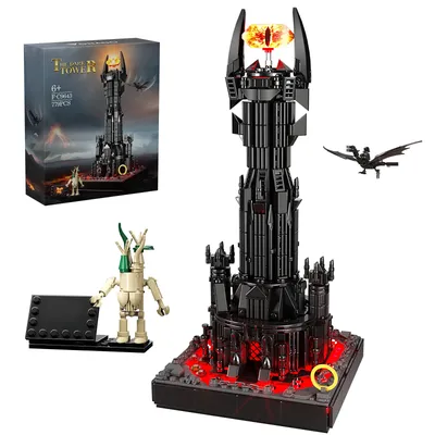 LED Dark Tower Bausteine Lords of the Ringing Barade Dure Tower Gothic Castle Architektur Image