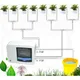 Sistema di irrigazione a goccia intelligente a doppia pompa da 10/15/20 cm, timer da giardino, sistema di irrigazione automatico con ricarica a energia solare per fiori