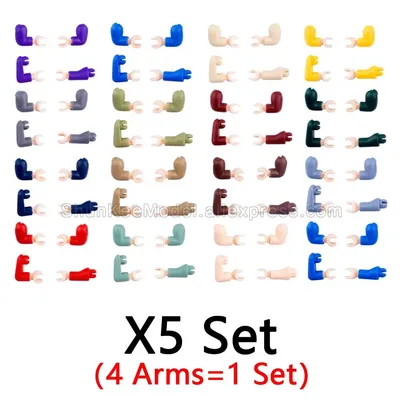 Moc Mini Militär armee Figuren spezielle Arm Hände Bausteine Soldat Polizei Hand waffen Hand Modell Image
