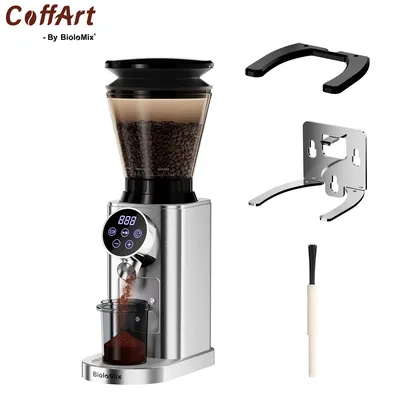 Coffart By BioloMix 48 Grind Settings Adjustable Electric Conical Burr Coffee Grinder, Removable