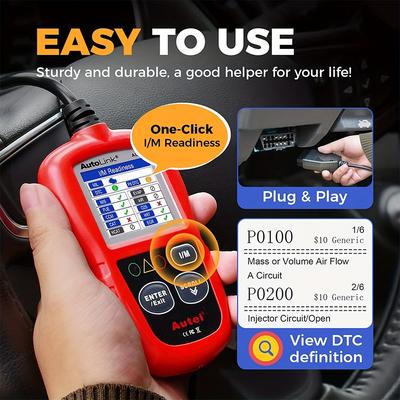 TEMU Autel Professional Scanner Al319 Code Reader, Check And Reset Engine Fault Code, Live Data, , Can Car Diagnostic Scan Tools For All Obdii Vehicles After 1996, 2024 Upgraded