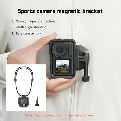 TEMU Sports Camera Chest Mount Magnetic Bracket, Abs Material, Compatible With //// - Strong Magnetic , Multi-angle Shooting, Easy Disassembly