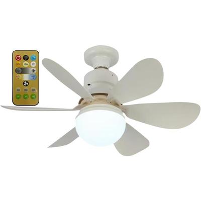 E27 Deckenventilator mit Beleuchtung und Fernbedienung,30w Deckenlampe mit Ventilator,3 Image