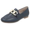 Loafer REMONTE, Damen, Gr. 39, blau (dunkelblau), Leder, unifarben, elegant, Schuhe, Blockabsatz, Slipper, Businessschuh mit herausnehmbarer Einlage