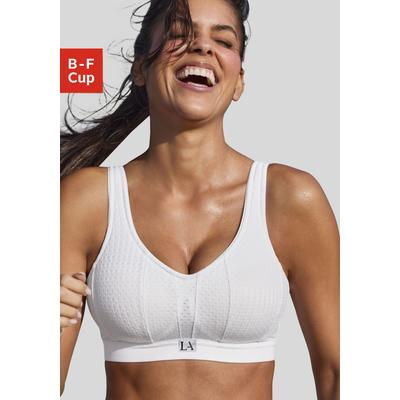 Sport-BH LASCANA ACTIVE, Damen, Gr. 90, Cup C, weiß, Netz, Obermaterial: 74% Polyamid, 14% Elasthan, 12% Polyester (COOL