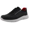 Sneaker TOM TAILOR, Herren, Gr. 42, schwarz, Lederimitat, Textil, sportlich, Schuhe, Freizeitschuh, Halbschuh, Schnürschuh mit Logoschriftzug