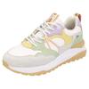 Keilsneaker RIEKER SPORT "Bel Air", Damen, Gr. 40, sanftes weiß, mint kombiniert, Textil, Lederimitat, sportlich, Schuhe Sneaker, Freizeitschuh, Halbschuh, Schnürschuh mit herausnehmbarem Fußbett, Topseller
