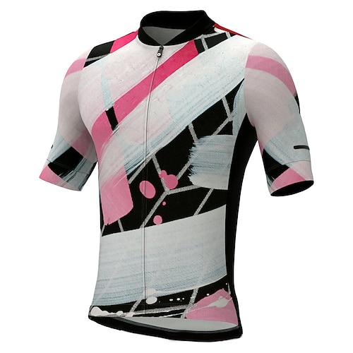 21 Gramm Herren-Radtrikot Kurzarm-Radtrikot Sommer-Fahrradbekleidung mit Taschen MTB Atmungsaktiv und schnell trocknend Blau/Gelb Image