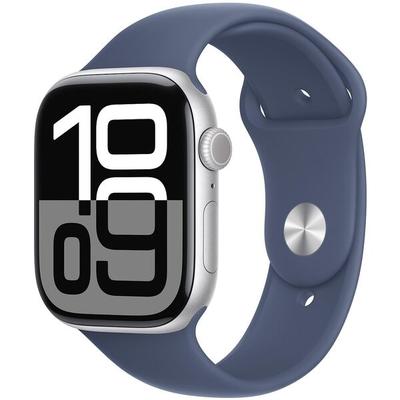 Apple Smartwatch Apple Watch Series 10 46 mm Aluminium Silber (GPS+Cellular) Sportarmb grün Image