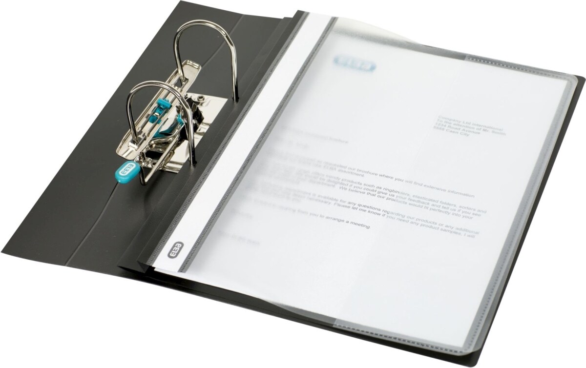 ELBA Schnellhefter A4+ PP mit Abheftlochung schwarz Image