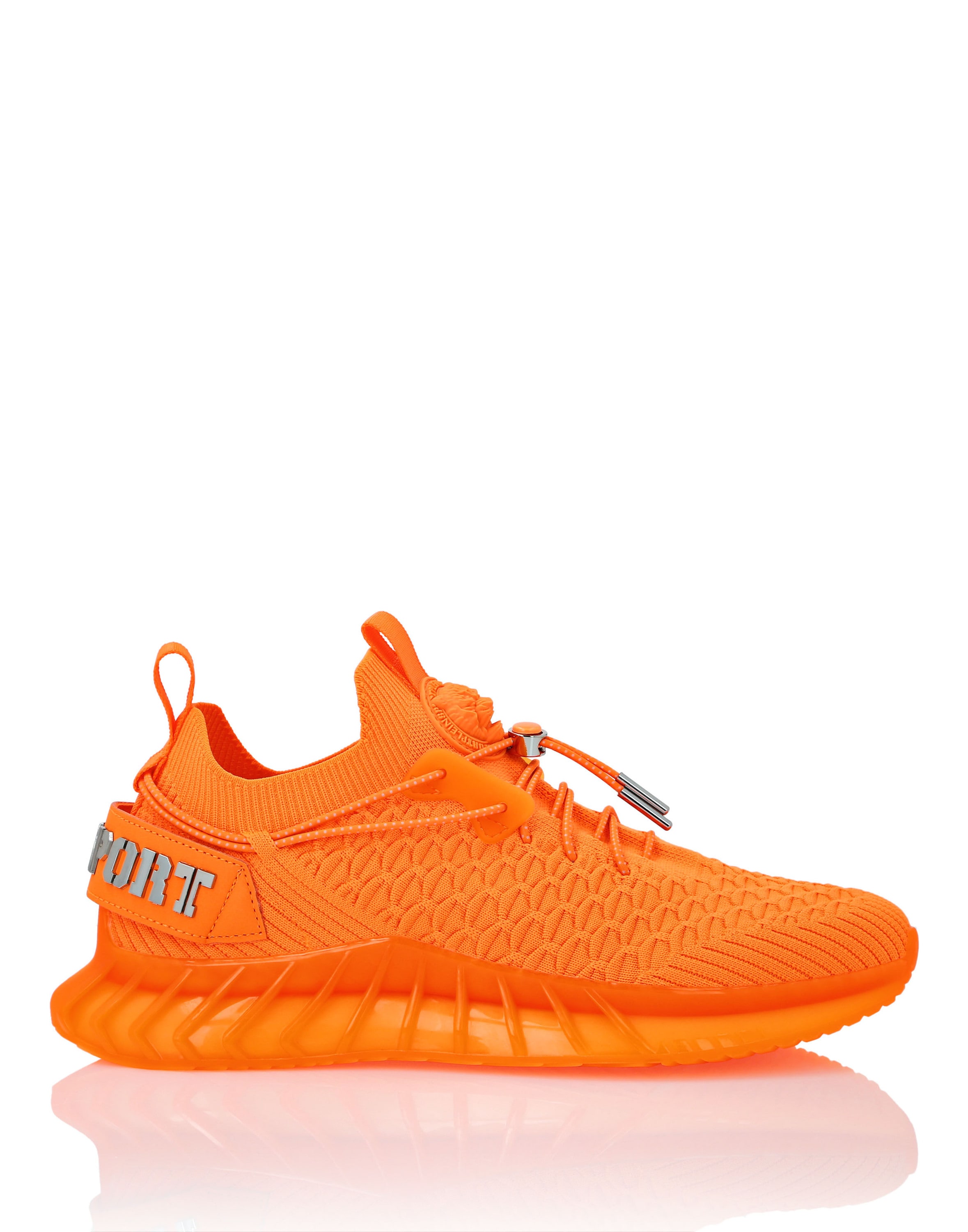Sneaker PLEIN SPORT "Runner Sneaker", Damen, Gr. 35, Normalschaft, orange (86, orangefluo), Schuhe Sneaker