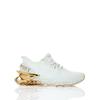 Sneaker PLEIN SPORT "Thunder Force Genx", Gr. 43, Normalschaft, 0116, weiß, gold, Schuhe