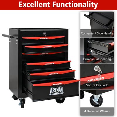 Versatile Metal Tool Chest with Advanced Drawer System for Efficient Organization