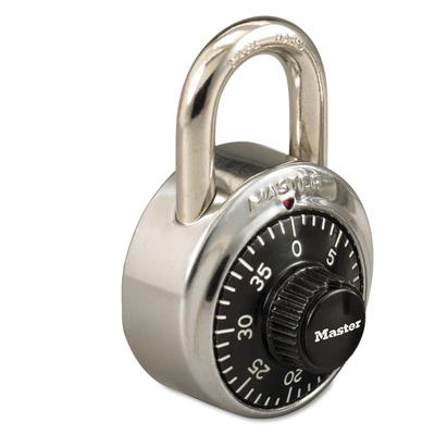 Master Lock Combination Stainless Steel Padlock with Key Cylinder, 1.87