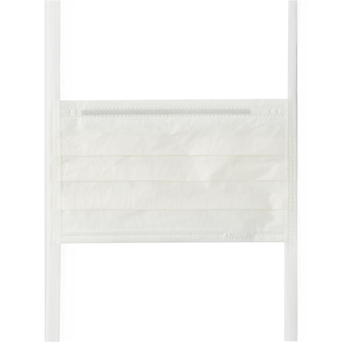 Medline Hypoallergenic Filter Surgical Face Mask with Ties, White, 50/BX (NON27385Z)