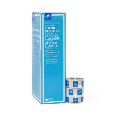 Medline Sure-Wrap Elastic Bandage with Clips, 2