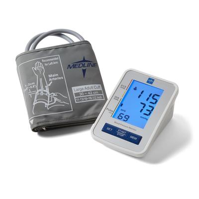 Medline Talking Automatic Digital Blood Pressure Monitor with Large Adult Cuff (English and Spanish), 1 EA (MDS4001LAT)