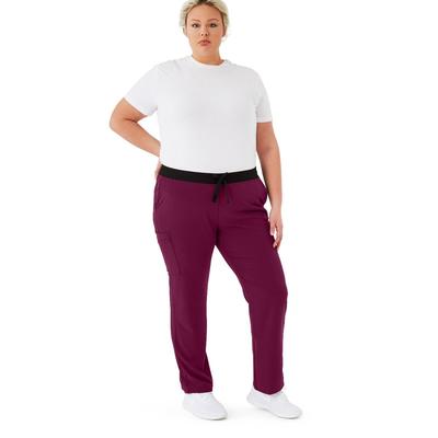 Medline Varick AVE Women's Scrub Pant, Regular Inseam, Wine, Size 3XL, 1/EA (4913WNEXXXL)