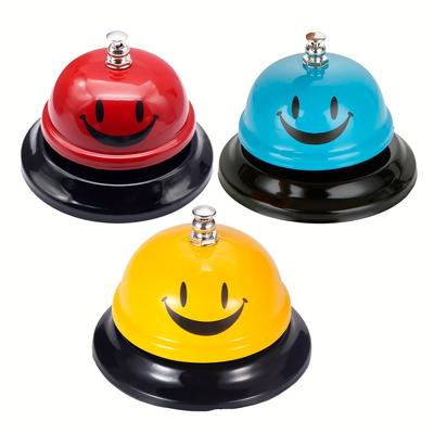 TEMU 3pcs Vintage Bells - Rustproof Metal, Loud & For Hotels, Restaurants, Offices & Schools