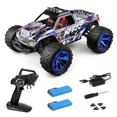 TEMU 1:14 2.4ghz Rc 4wd Of 40km/h Alloy Led 2 Batteries Suitable For Children And