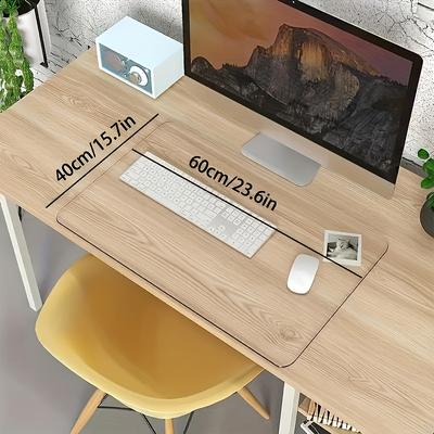 TEMU 1 Transparent Desk Mat, Heat-resistant Waterproof Pvc, Rounded , Pad, Anti-static Surface, Ideal For With Space For Laptop And Keyboard, Computer Desk Mat