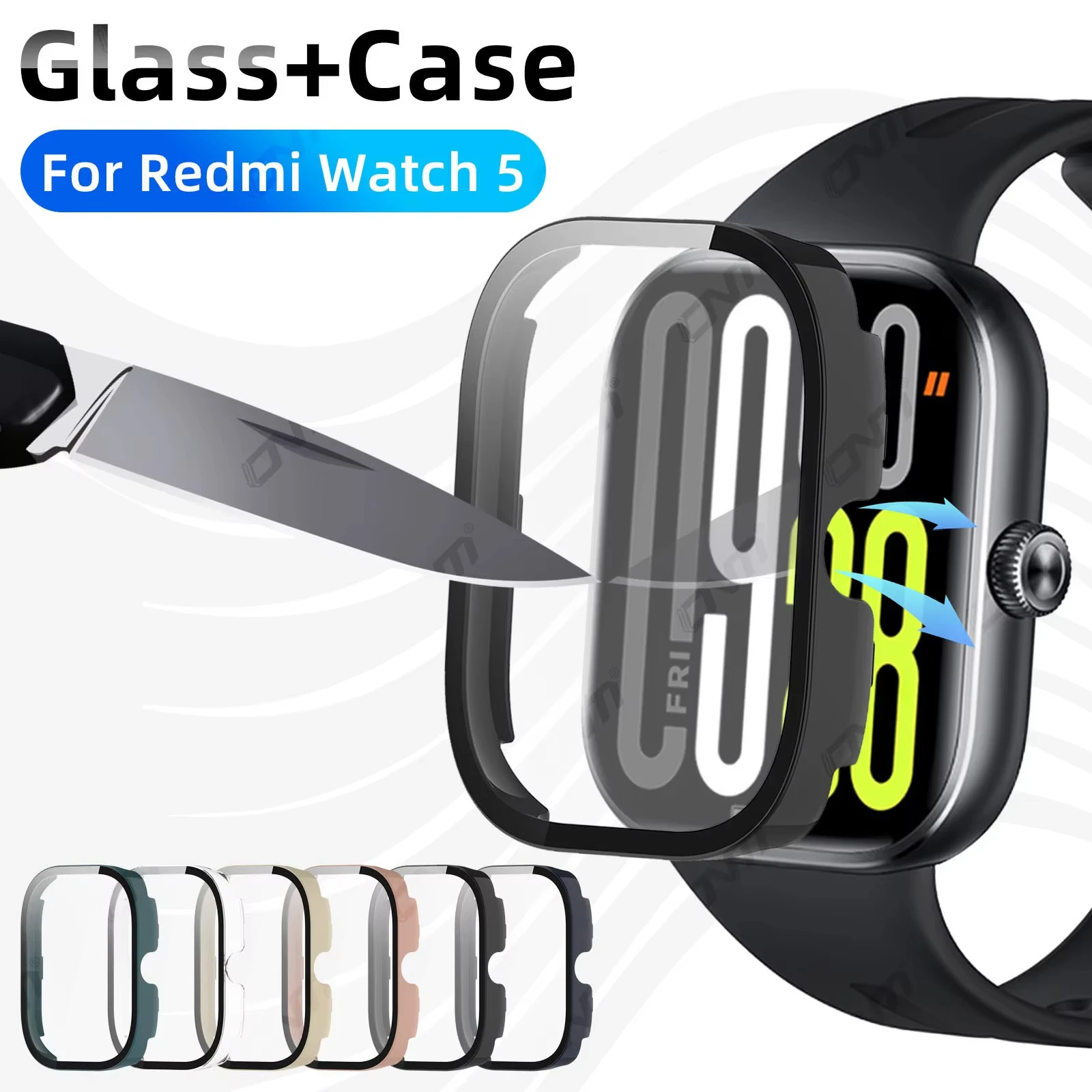 Glas + Hülle für Xiaomi Redmi Watch 5, gehärtetes Glas, Displayschutzfolie und harter PC-Schutzstoßstange für Redmi Watch 5 Zubehör Image