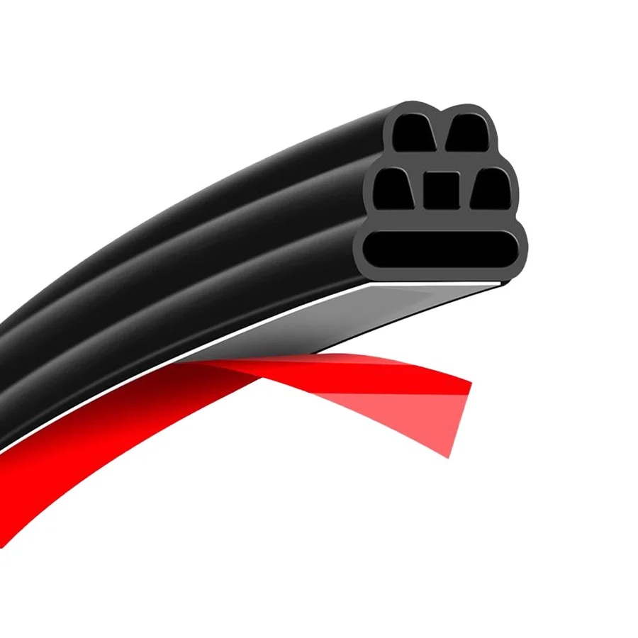 Auto Tür Dichtung Streifen 5/10 m Gummi Dichtstoff Lärm Isolierung Anti-Staub Schalldämmung Auto Haube Stamm abdichtung Streifen Zubehör Image