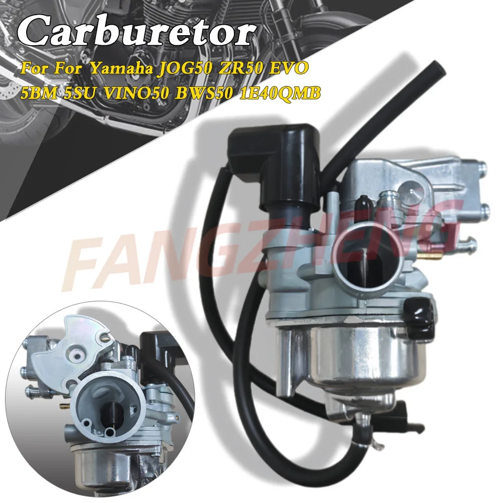 19mm Vergaser Carb Für Yamaha VINO50 JOG50 EVO ZR50 5BM 5SU 1E40QMB BWS50 Motorrad Roller 2 hub Minarelli 50cc Image