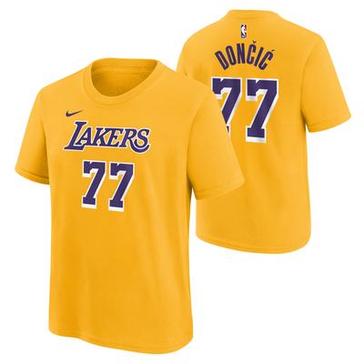 Los Angeles Lakers Nike Icon Name & Nummer T-Shirt – Luka Doncic – Herren Image